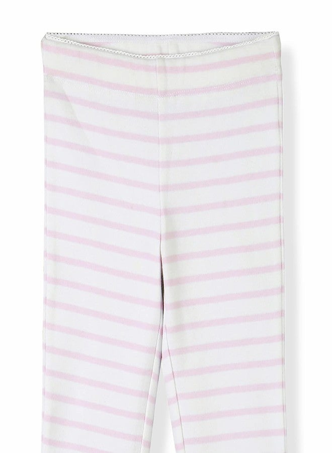 Cherry Crumble Grey Striped 100% Cotton Casual Wear Regular Fit Summer Legging for Girls - Image 4
