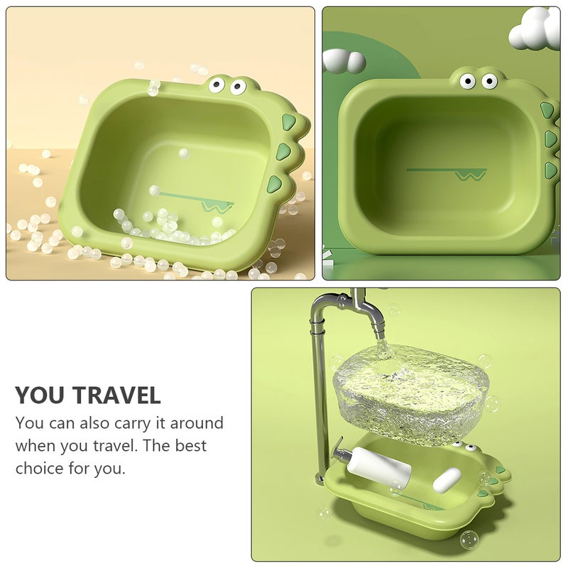 2 pcs Portable Children Washbasin Infant Household Wash Basins Large Footbath - Image 2
