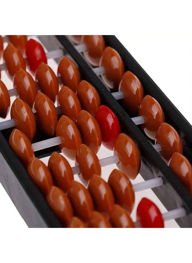 العداد البني مع 13 خرزة أفقية و5 خرزات صغيرة لكل منها لتعلم الحساب الأساسي - Image 5