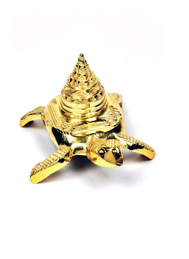 numeroastro Vastu Pyramid Tortoise | Turtle Shri Yantra in Brass for Good Luck (Small) (1 Pc)
