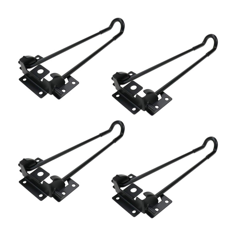 Geesatis 4 Pack 10"" Folding Hairpin Legs Heavy Duty Furniture Metal Legs Modern Coffee Table Legs Furniture Home Diy Projects, With Mounting Screws, (Height 250 Mm), Black - Image 1