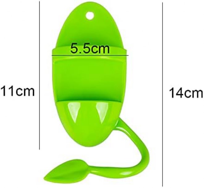 ZUOFANG jop 2pcs Plastic Pet Bird Cuttlebone Holder Food Holder with Perches, Cuddle Bone Feeding Racks, Parrot Cage Stands Accessories for Cockatiels Parakeets Budgies Finches Green - Image 4