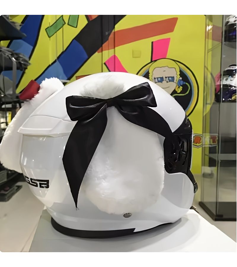 Black Cat And Rabbit Ears Motorcycle Helmet Accessory Unisex - Image 1