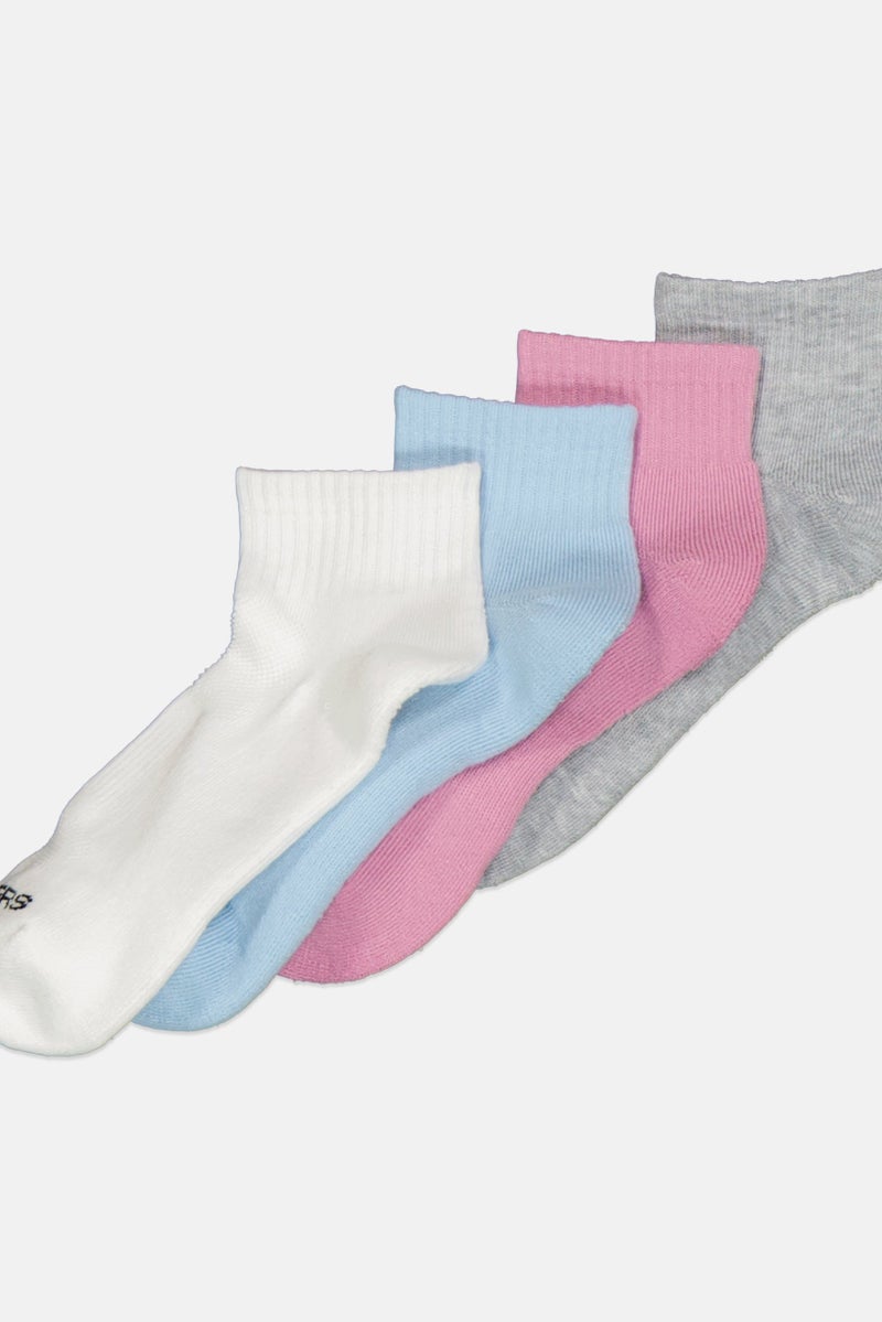 SKECHERS Women 10 Pairs Brand Logo Quarter Socks, Multicolor  - Image 2