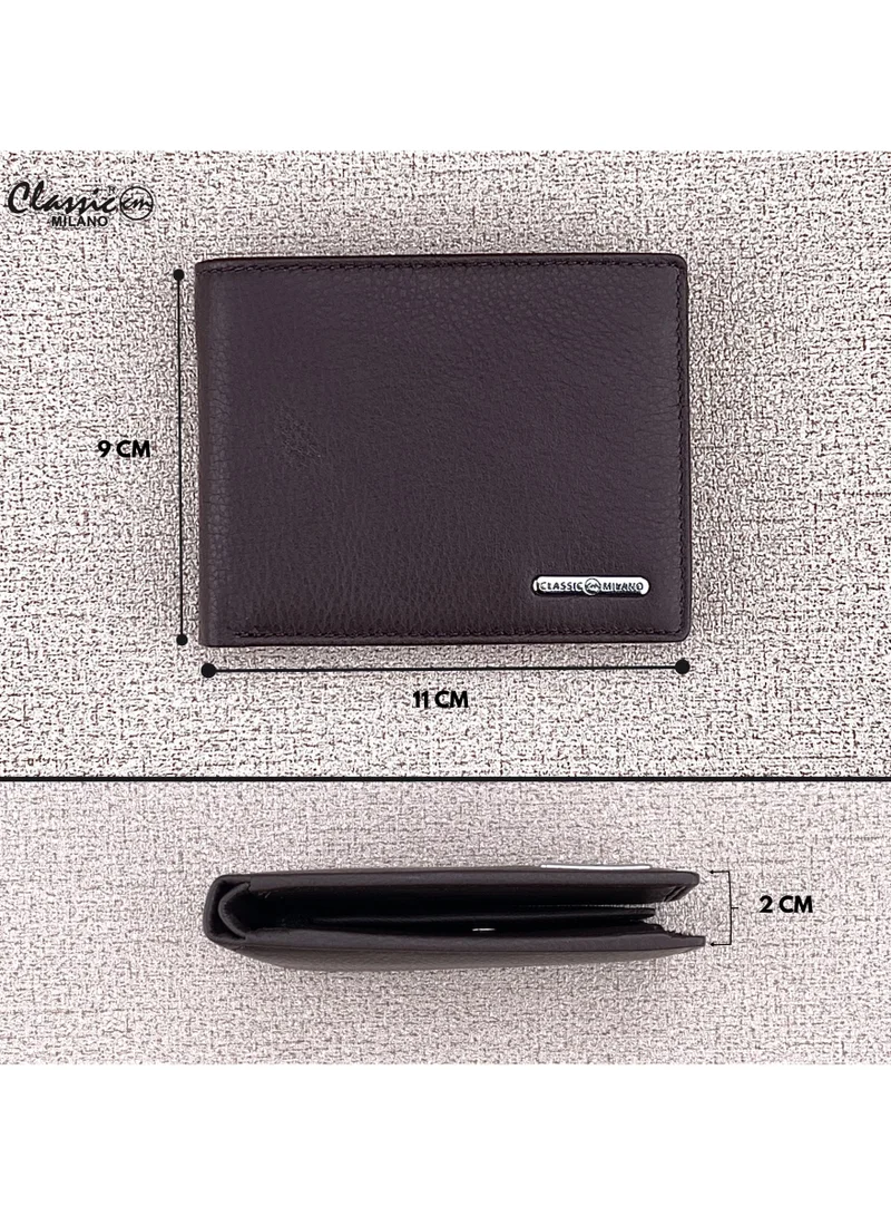 Classic Milano Brown (CNH-3) Classic Milano Genuine Leather Wallet for Men – Slim Bifold Men’s Wallet with RFID Blocking, Multiple Card Slots – Stylish Mens Purse Wallets Gift for Husband, Father for Men | Best Price UAE