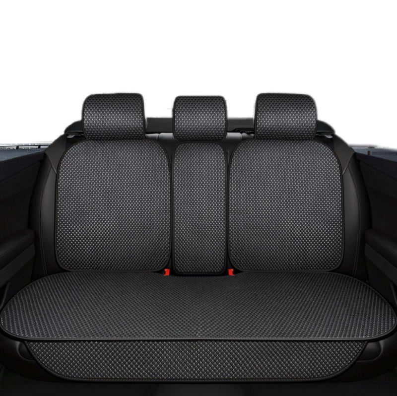 Auto Newer Luxury Breathable Rear Bench Car Seat Cover Fit Four Seasons Back Seat ProtectorUniversal Rear of Car Seat CushionsUniversal Fit for 95 CarsSUVPickupVanRear SeatBlack