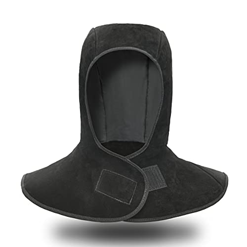Leaseek Welding Hood, Flame-Retardant Protective Welding Cap with Neck Shoulder Drape, Welding Helmet Accessories,Head Protection for Men & Women, Black - Image 2