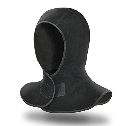 Leaseek Welding Hood, Flame-Retardant Protective Welding Cap with Neck Shoulder Drape, Welding Helmet Accessories,Head Protection for Men & Women, Black - Image 1