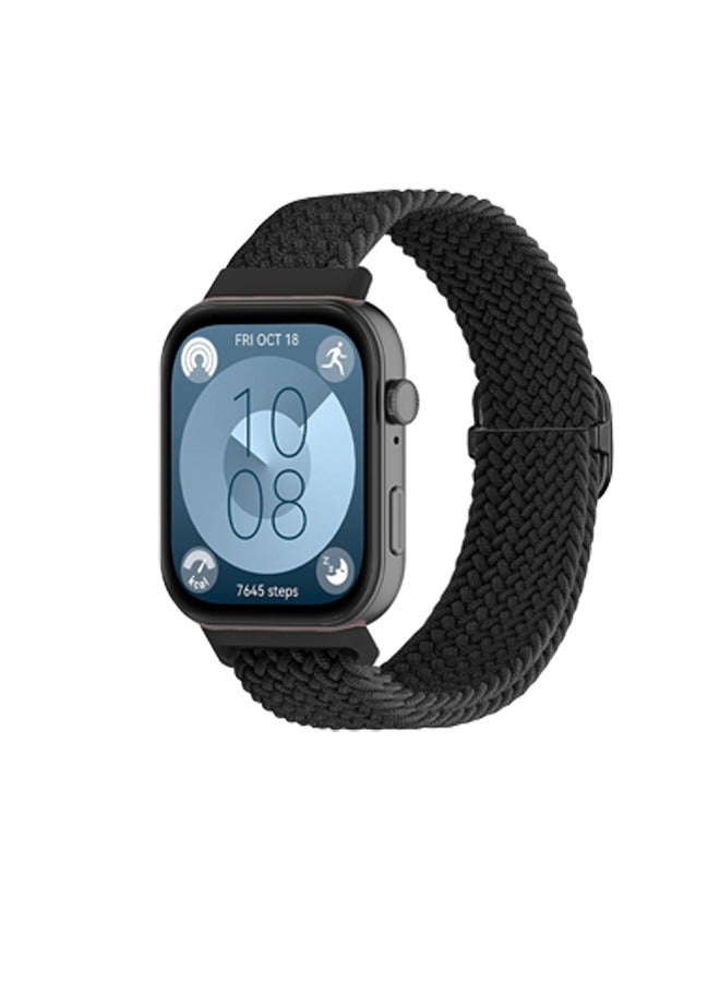 rocooart 2PCS Nylon Watch Replacement Strap Bracelet for Huawei Fit 3 Fit 4 Fit 4 Pro Velcro Ring Braided Belt Wristband for Daily Use Outdoor Wear Gift - Image 2