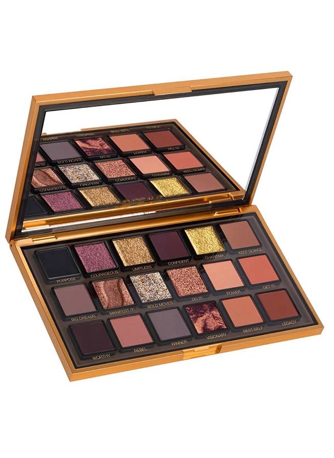 Julystar Empowered - Eyeshadow palette Multicolour, 18 Color Eye Shadow Plate, Glitter Matte Natural Neutral Colorful Eyeshadow, Waterproof Long Lasting Natural Mixing Pigment Eyeshadow Palette Makeup  - Image 3