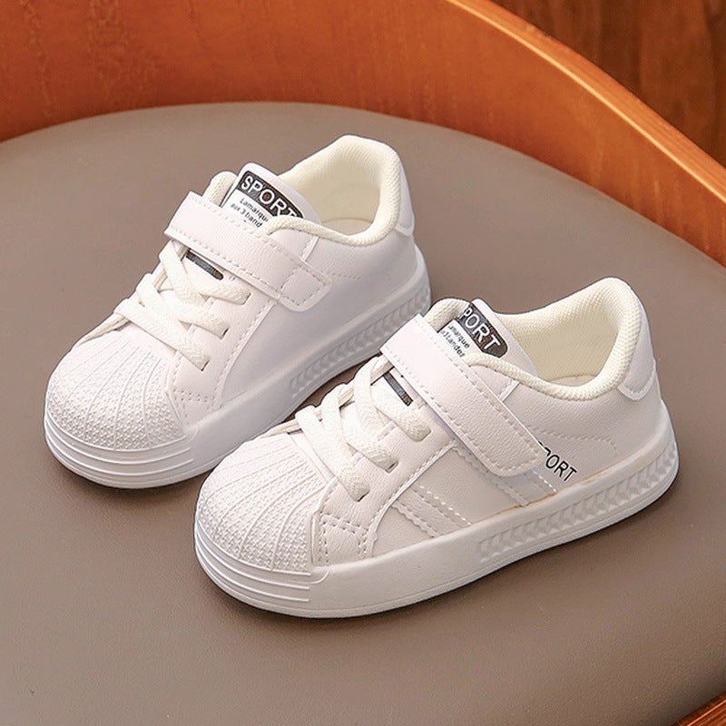 0-3 Years Old Children'S Board Shoes Baby Shoes Soft-Soled Toddler Shoes Velcro Flat Non-Slip Women'S Shoes Boys' Shoes Tide 2 - Image 1