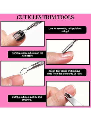 Pedicure Kit Hand Foot Manicure Care Set，Nail Files 100/180, Nail Buffer Block, Cuticle Nippers, Cuticle Pusher, Cuticle Trimmer, Nail Lifter for Ingrown Toenails, Nail Tools, Nail Kit, Pedicure and M - view 4