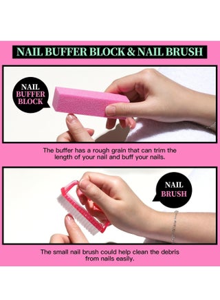 Pedicure Kit Hand Foot Manicure Care Set，Nail Files 100/180, Nail Buffer Block, Cuticle Nippers, Cuticle Pusher, Cuticle Trimmer, Nail Lifter for Ingrown Toenails, Nail Tools, Nail Kit, Pedicure and M - view 3