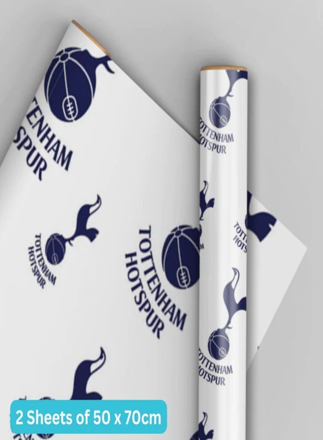 Danilo Promotions LTD Tottenham Hotspur FC Wrapping Paper 2 Sheets 2 Tags, Spurs football gift wrap - Image 3