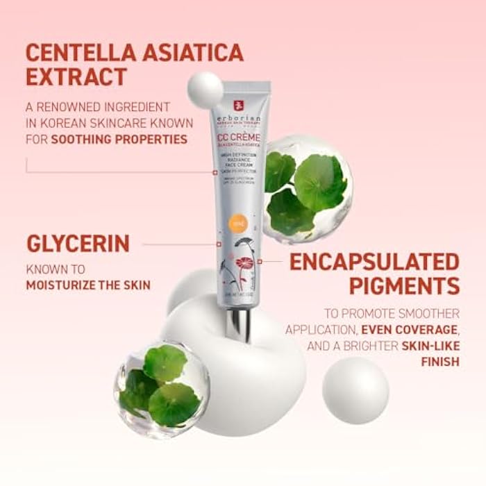 Erborian CC Cream Color Correcting SPF 25, Tone-Evening Korean Skincare Makeup Hybrid, Moisturizes, Lightweight, Blurs Skin, Natural, Luminous Finish - Image 3