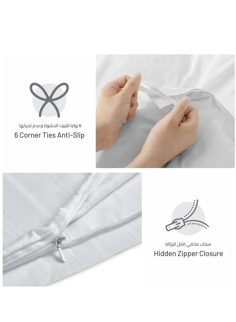 Donetella Comforter Set 5-Pcs King Size Bed Fits(200 x 200 Cm) Bedding With Ruffled Border And Removable Filler,Turquoise