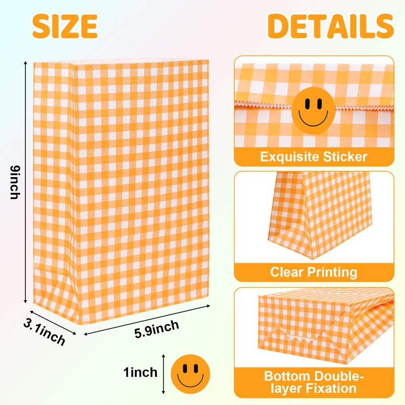 Wercokt 20Pcs Party Gift Bags With Stickers  9 X 5.9 X 3.1 Inches  Colorful Small Gift Bag  Birthday Goodie Bags For Kids  Baby Shower  Halloween  Wedding - Image 3