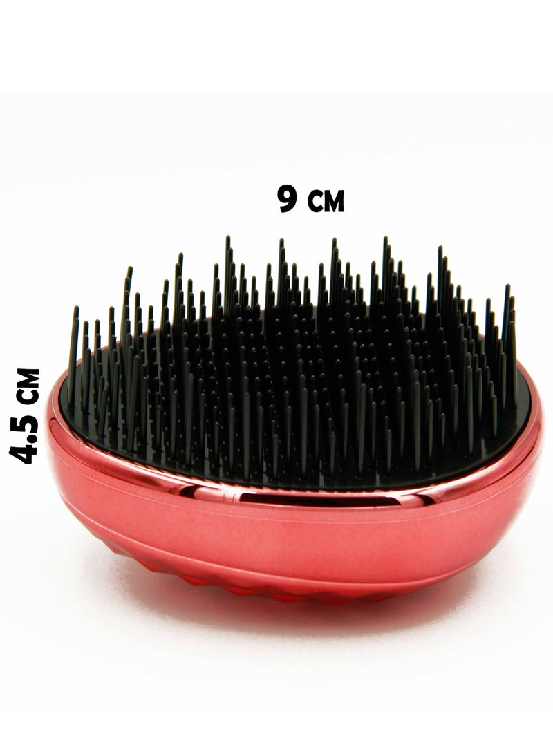 مشط مضاد للكهرباء الساكنة وفك تشابك فرشاة الشعر الصغيرة ومشط تدليك فروة الرأس للاستخدام المنزلي - Image 3