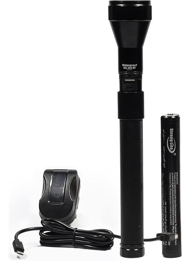 Strong Lite Rechargeable LED Flashlight Waterproof IPX8 Rated High Quality Aluminum 2500 Meters Long Range Torch Light High Luminous CREE XP E2 LED USA Bright SRL400WP - Image 4