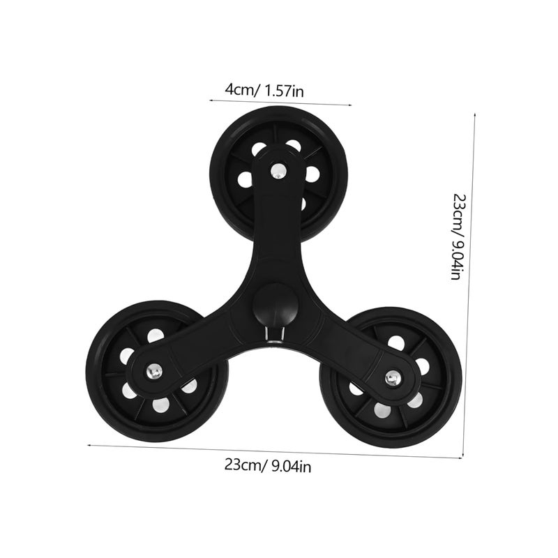 PartyKindom عجلات قوالب استبدال مثلثة لعربات تسوق تتسلق السلالم تدعم الأحمال الثقيلة قطعة واحدة - Image 3