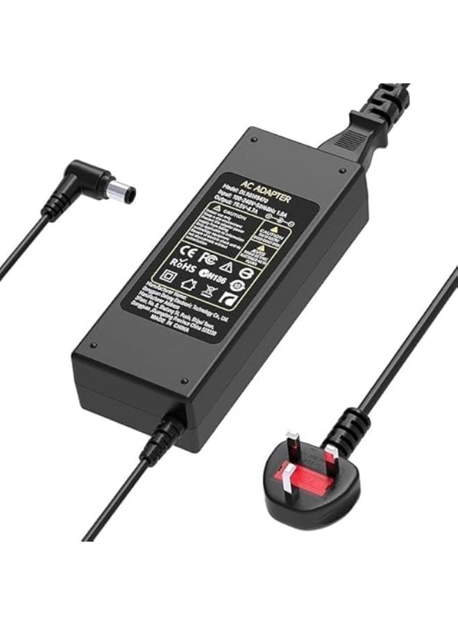 Terabyte شاحن مزود طاقة 19.5 فولت 90 واط متوافق مع تلفاز كيه دي إل-32 كيه دي إل-40 و600ب و650أ و674أ و700ب و800ب كيه دي إل48 و600ب كيه دي إل-42 و650أ كيه دي إل-40 و600ب سوني، كابل شحن لابتوب فائق الذكاء من فئة فايوا - Image 1