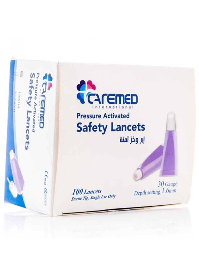 CAREMED Safety and Sterile Painless Lancets (30 G - 1.6 mm) 100 pieces  - Image 4