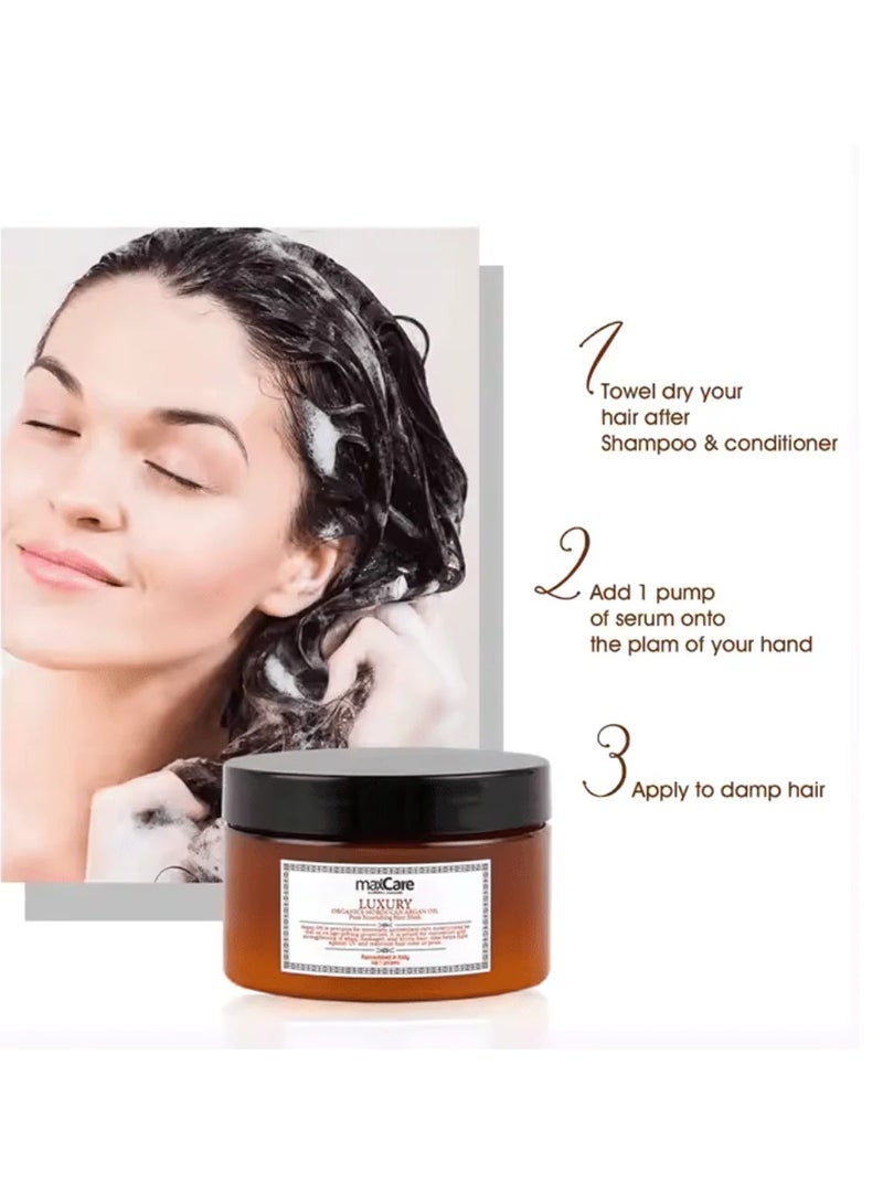 Maxcare Sulfate-Free Argan Oil Hair Mask 250ml – Deep Conditioning Treatment for Over-Processed Hair - Image 4