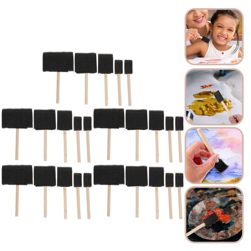 25Pcs Cartoon Shape Sponge Paint Brushes For Kids Family Art Fun Activities - Image 4