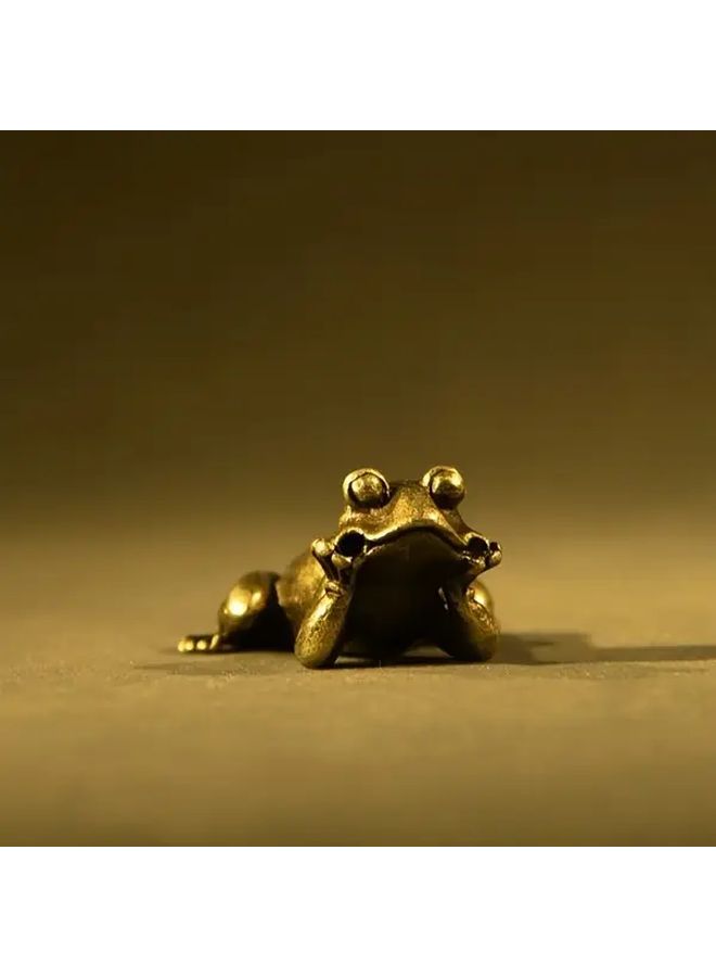 Vintage Bronze Frog Figurine Desktop Decor Style 3 Incense Holder Tea Pet Gift - Image 2