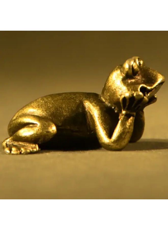 Vintage Bronze Frog Figurine Desktop Decor Style 3 Incense Holder Tea Pet Gift - Image 5