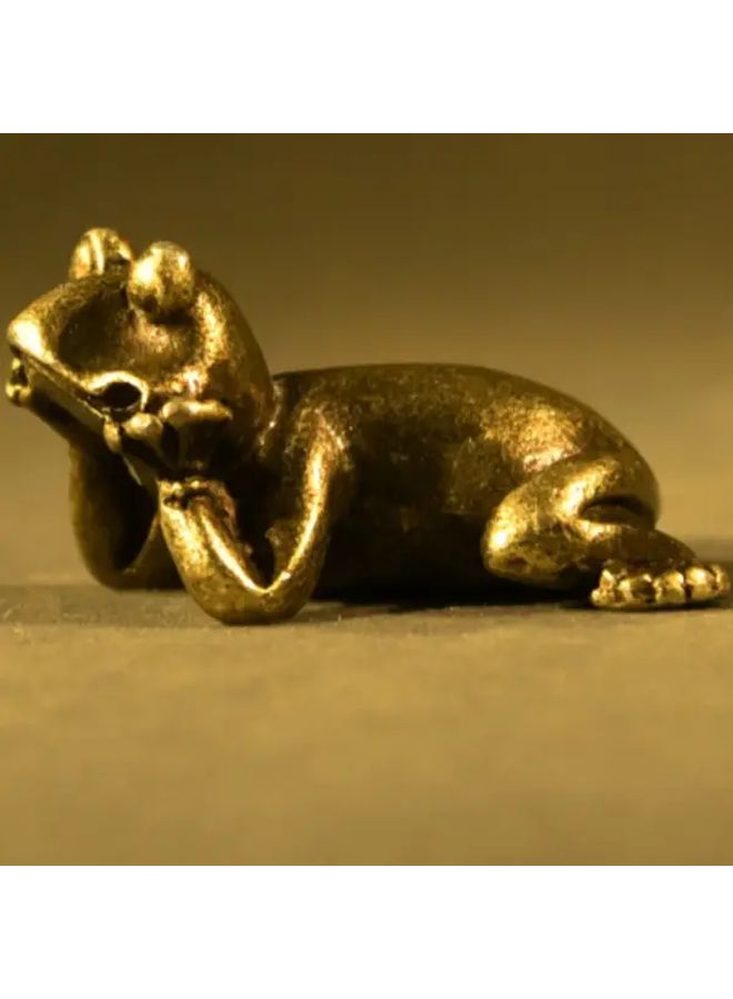 Vintage Bronze Frog Figurine Desktop Decor Style 3 Incense Holder Tea Pet Gift - Image 4