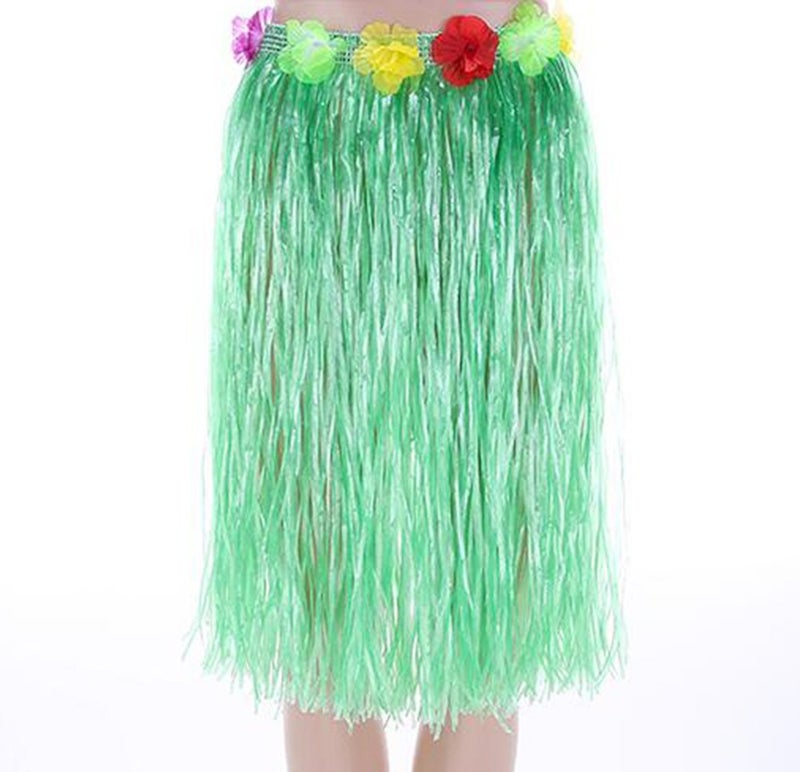 NEWCREATIVETOP 24" Adult's Flowered Luau Hula Skirts Pack of 6,Assorted Colors - Image 5