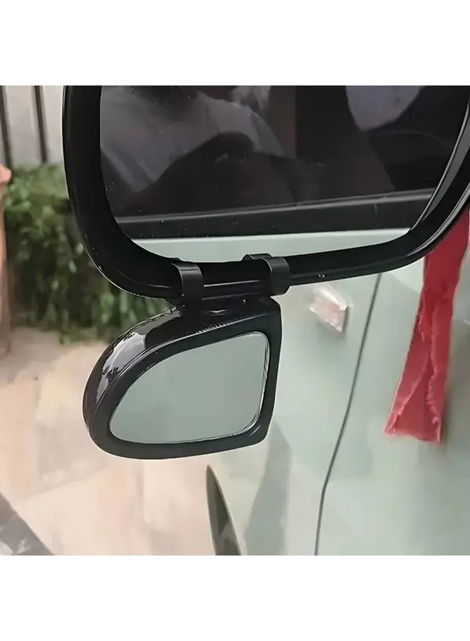 مرايا عمياء بيضوية قابلة للدوران 360 درجة بعدسة فائقة الوضوح، مرآة رؤية خلفية واسعة الزاوية مع حوامل تثبيت قابلة للتعديل، يمين أسود، مناسبة للشاحنات وسيارات الدفع الرباعي والسيارات الصالون. - Image 4
