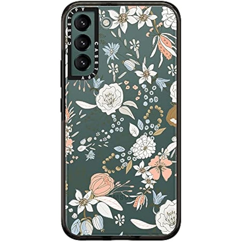 Casetify Impact Case for Samsung Galaxy S22+ - Abstract Modern Coral - Clear Black - Image 4