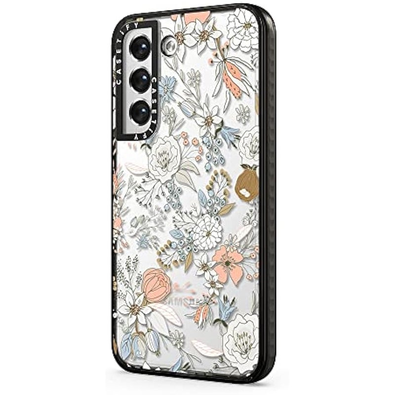 Casetify Impact Case for Samsung Galaxy S22+ - Abstract Modern Coral - Clear Black - Image 2