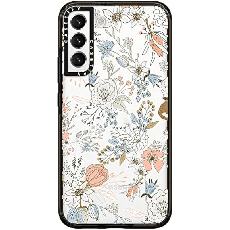 Casetify Impact Case for Samsung Galaxy S22+ - Abstract Modern Coral - Clear Black - Image 1