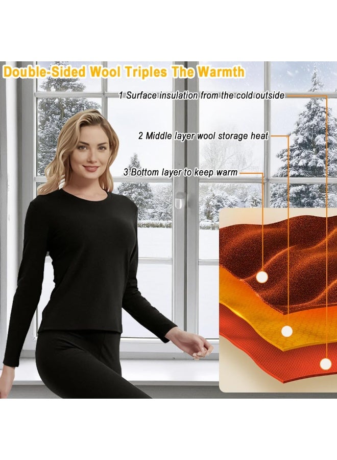Women's Thermal Underwear Sets, Yakiter Long Johns Thermal Underwear for Women Fleece Lined Base Layer Pajama, Perfect for Daily Wear and Outdoor Sports Like Running, Working, Skiing, Hiking, Walking - Image 3