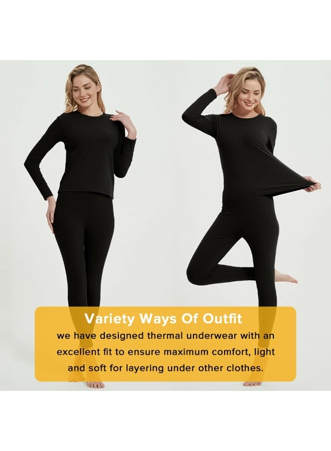 Women's Thermal Underwear Sets, Yakiter Long Johns Thermal Underwear for Women Fleece Lined Base Layer Pajama, Perfect for Daily Wear and Outdoor Sports Like Running, Working, Skiing, Hiking, Walking - Image 5