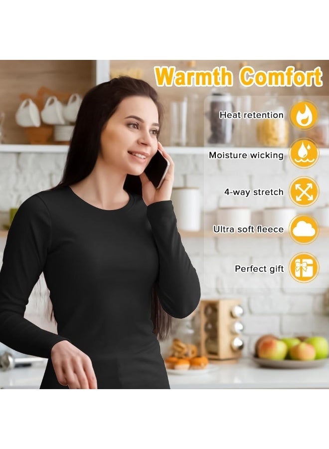 Women's Thermal Underwear Sets, Yakiter Long Johns Thermal Underwear for Women Fleece Lined Base Layer Pajama, Perfect for Daily Wear and Outdoor Sports Like Running, Working, Skiing, Hiking, Walking - Image 4