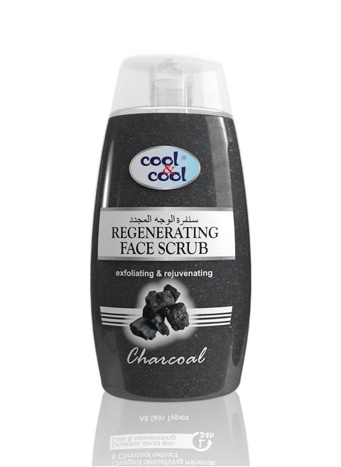 Cool & Cool Regenerating Face Scrub for Oily Skin | Activated Charcoal, Deep Cleanses & Gently Exfoliates Skin, 100ml