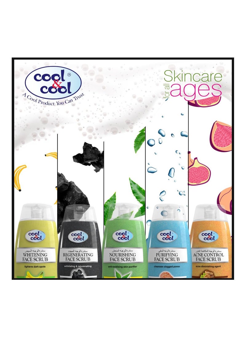 Cool & Cool Regenerating Face Scrub for Oily Skin | Activated Charcoal, Deep Cleanses & Gently Exfoliates Skin, 100ml