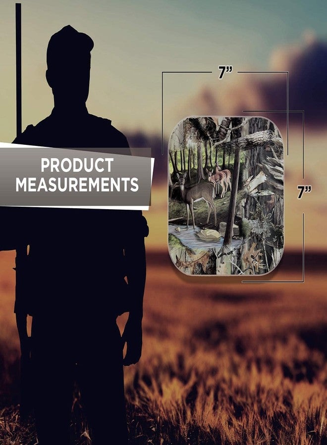 Havercamp Next Camo 7" Deer Plates (24 pack)! 24 Hunting Camo Square Dessert Plates. Great for Hunter Themed Party, Camouflage Motif, Birthdays, Graduations, Outdoor Family Picnic. - Image 4