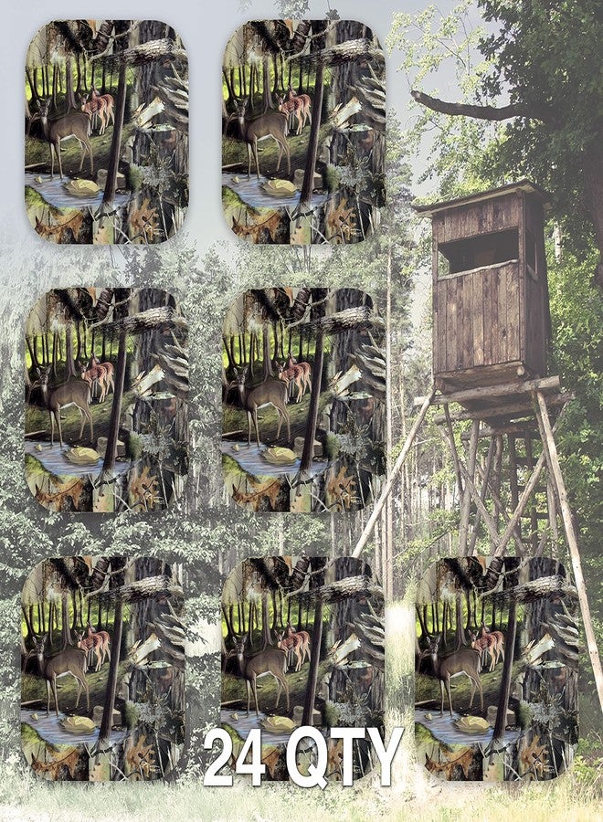 Havercamp Next Camo 7" Deer Plates (24 pack)! 24 Hunting Camo Square Dessert Plates. Great for Hunter Themed Party, Camouflage Motif, Birthdays, Graduations, Outdoor Family Picnic. - Image 3