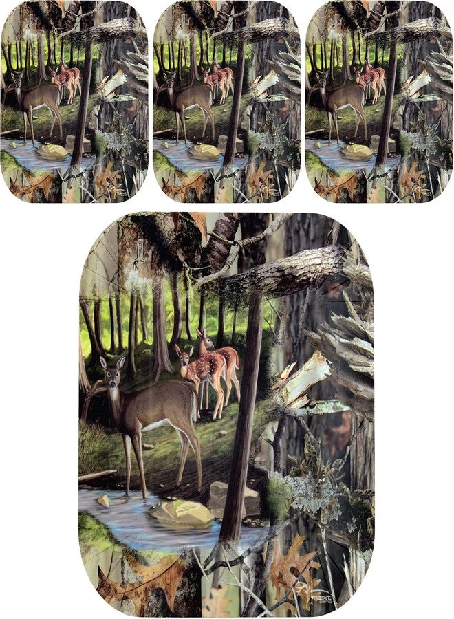 Havercamp Next Camo 7" Deer Plates (24 pack)! 24 Hunting Camo Square Dessert Plates. Great for Hunter Themed Party, Camouflage Motif, Birthdays, Graduations, Outdoor Family Picnic. - Image 1
