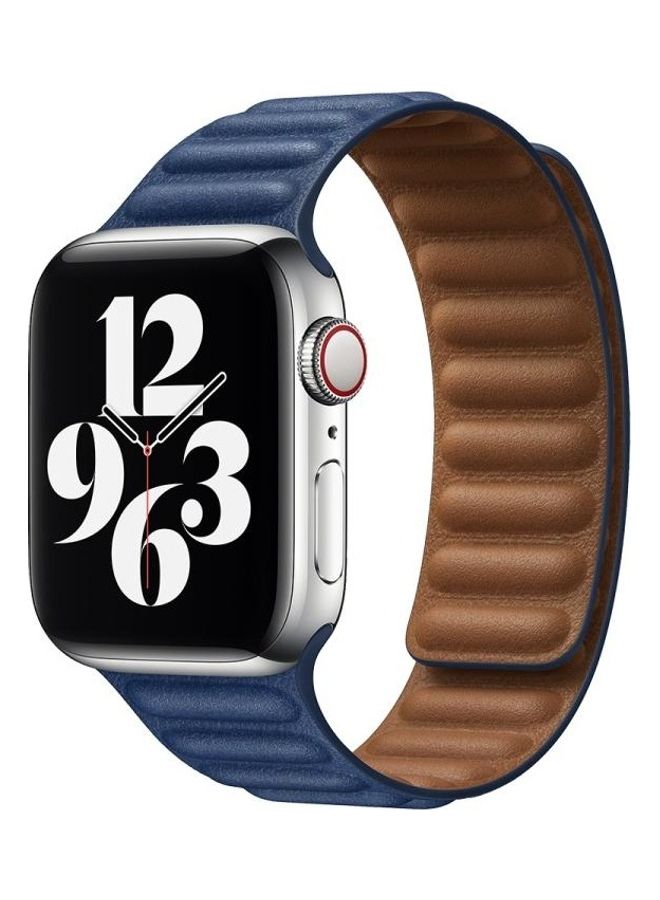 HuHa Replacement Watchband for Apple Watch Series 7/6/5/4/3/2/1/SE 42/44/45mm Midnight Blue