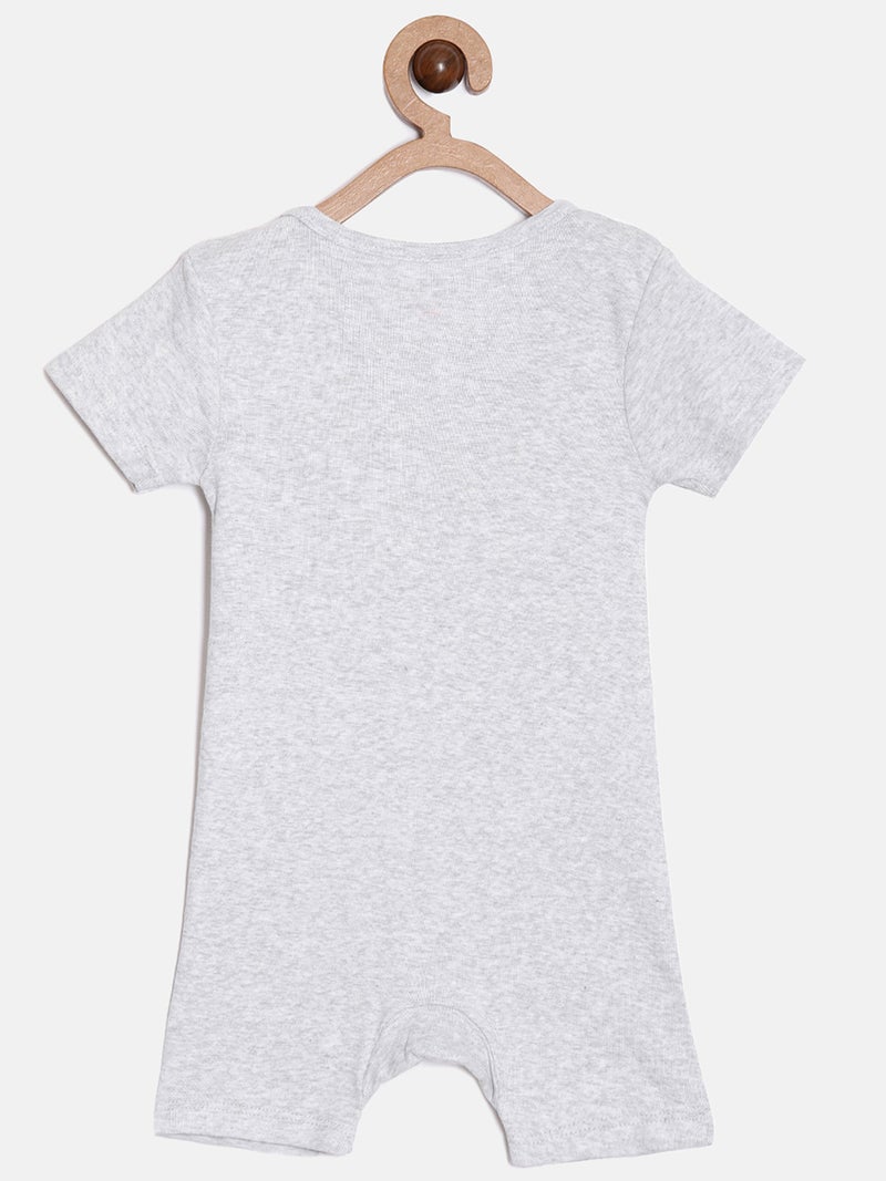 برون طقم رومبرز قطن عضوي مطبوع للأطفال الرضع من برون - أسود ورمادي - قطعتان - Image 5