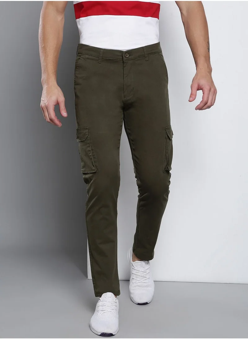 Dennis Lingo Men's Olive Tapered Fit Cargo Pants