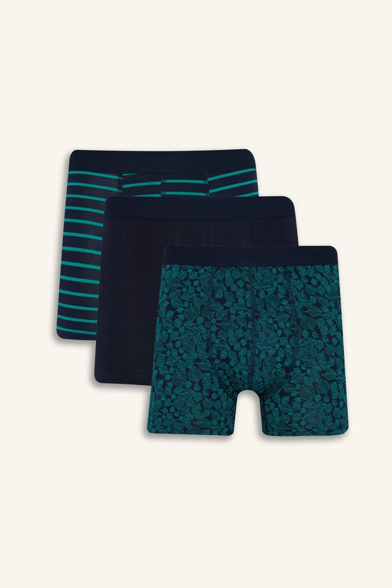 Defacto Regular Fit Striped 3 Piece Boxers