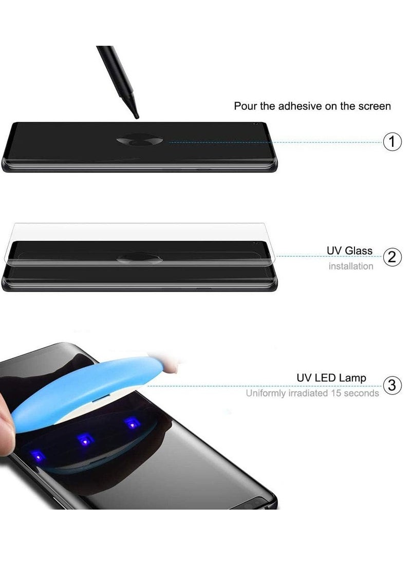 Screen Protector for S10 Plus 5G UV Tempered Glass, Film HD Screen Saver, 9H Hardness, Bubble-free Screen Replacement Protector Film