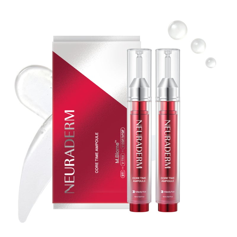 NEURADERM Core Time Ampoule AllinOne Lifting Revitalizing Serum To Reduce Fine Lines Glowing Radiant Complexion 15ml05 fl oz x 2ea